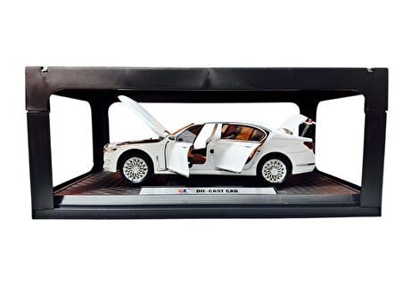 1:24 Metal Model Koleksiyon Araba BMW 7 Beyaz 21 CM CZ151B