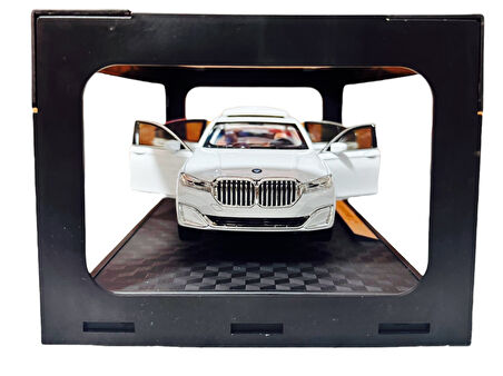 1:24 Metal Model Koleksiyon Araba BMW 7 Beyaz 21 CM CZ151B