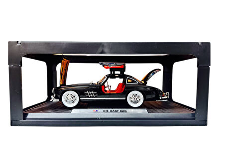 1:24 Metal Model Koleksiyon Araba Mercedes-Benz 300 SL Siyah 21 CM CZ174B