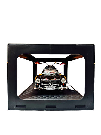 1:24 Metal Model Koleksiyon Araba Mercedes-Benz 300 SL Siyah 21 CM CZ174B