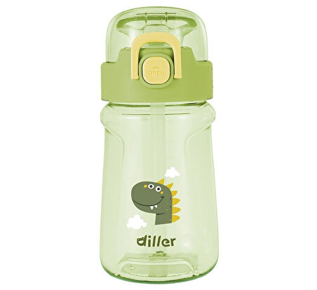 Bee Diller Tritan Pipetli Su Matarası 550Ml Yeşil