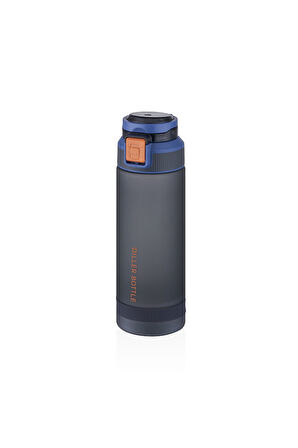 DILLER Kilitli Kapak Taşıma Askılı Lacivert Spor Matarası 790 ml