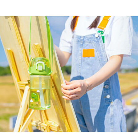 Diller Tritan Pipetli Çocuk Matara Yeşil 550 ml