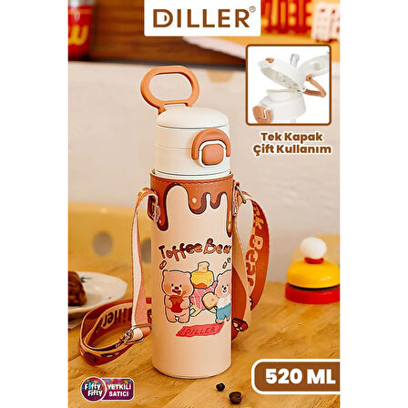 DILLER TOFFEE	BEAR FİGÜRLÜ 520 ML PASLANMAZ ÇELİK TERMOS