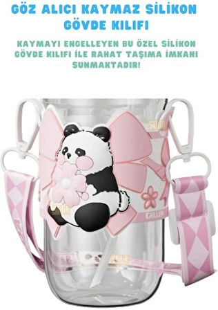 Vagonlife Diller D2518 580ml Çift Kullanım Askılı Pipetli Tritan Matara