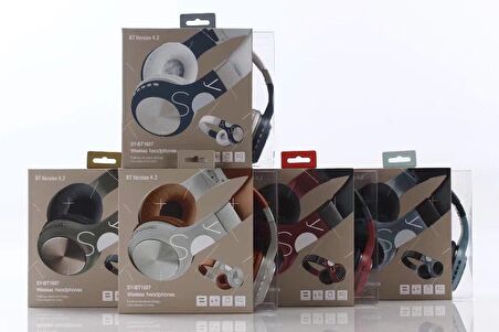 SY BT-1607 Kulaküstü Bluetooth Kulaklık Yeşil