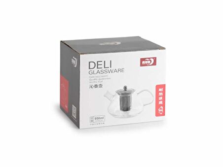 DELI Glassware GPH21 Borosilikat Cam Demlik 1.0 Litre