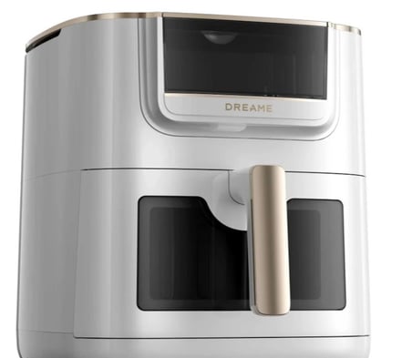 Dreame AF30 7 Litre Buharlı ve Çift Sirkülasyonlu Akıllı Air Fryer ve Sıcak Hava Fritözü - Beyaz (2300W, SmartSteam, 12 Program)