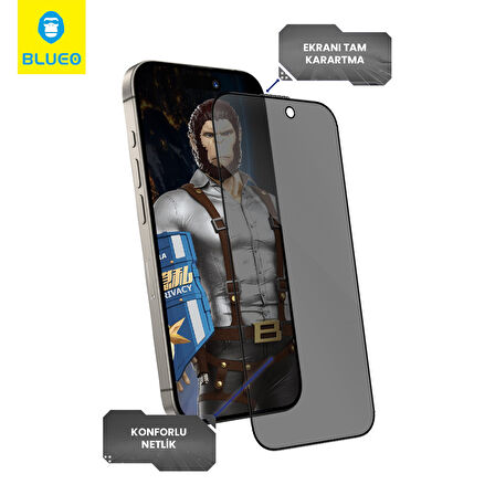 Anti-Peep Privacy Huawei Mate X2 Uyumlu Hayalet Full Cam Ekran Koruyucu Göz Yormayan HD Görüntü