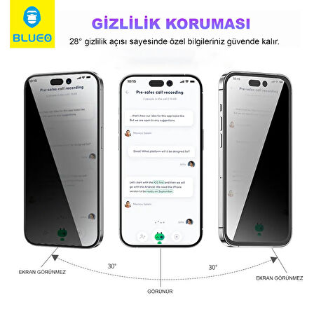 Anti-Peep Privacy Huawei Mate X2 Uyumlu Hayalet Full Cam Ekran Koruyucu Göz Yormayan HD Görüntü