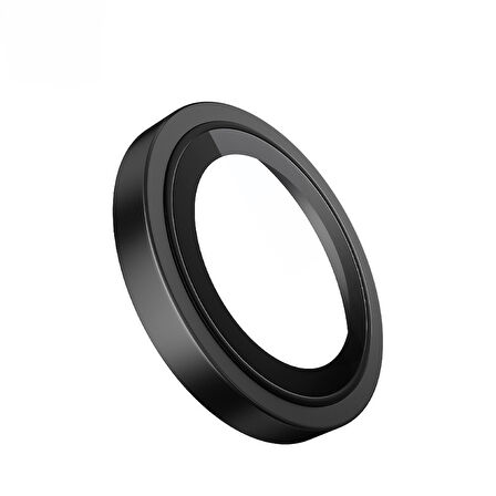 Blueo iPhone 16 Pro Max ve 16 Pro Siyah Titanyum Metal Frame Aplikatörlü Kamera Lens Camı Koruyucu