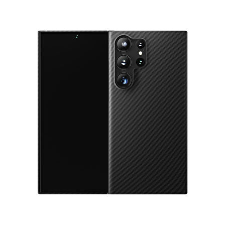 Blueo Sam S23 Uyumlu Siyah Armor Aramid Fiber Anti-Drop Magsafe Telefon Kılıfı
