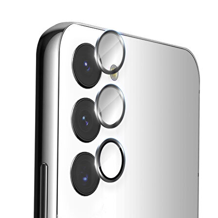 Blueo Sam S23/23+ Gümüş Kamera Lens Koruyucu