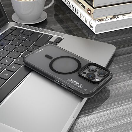 Dual Color Skin Friendly Magsafe Kılıf iPhone 14 Pro Siyah
