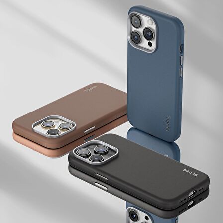 iPhone 14 Pro Gerçek Deri Premium Magsafe Kılıf Siyah