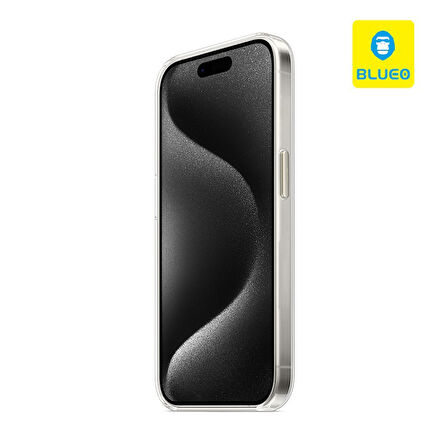 Blueo iPhone 15 Pro Uyumlu Crystal Pro Drop Resistance Magsafe Şeffaf Sararmaz Telefon Kılıfı