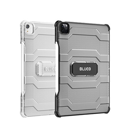 Blueo İpad Pro 11 / Air4 10.9 / Air 5 10.9 Uyumlu Siyah Resistance Standlı Tablet Kılıfı