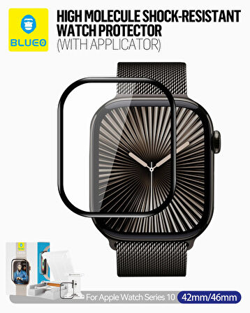 Blueo Apple Watch 42mm Shock-Resistant Uygulama Aparatlı Akıllı Saat Ekran Koruyucu