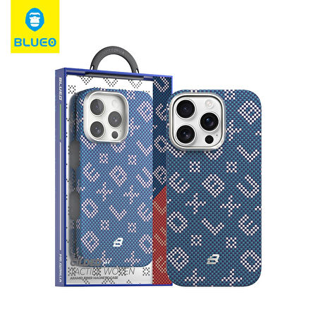 iPhone 15 Pro Uyumlu MagSafe Özellikli Orijinal Karbon Gilded Tactile Aramid Fiber ince Slim Kılıf