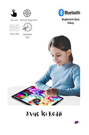 iPad 10,9 10.nesil Uyumlu Avuç Içi Reddetmeli Dokunmatik Fuchsia Özel Çizim Ve Yazı Kalemi