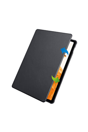 Galaxy Tab S10 Plus Uyumlu 12,4 inç Fuchsia Pino Kılıf Akıllı Kapak Kalem Bölmeli Standlı Kılıf