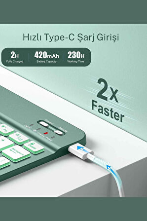 iPad 10. 11. Nesil Uyumlu Model A3354, A3355, A3356 A2696, A2757, A2777, A3162 Klavyeli Tablet Kılıfı