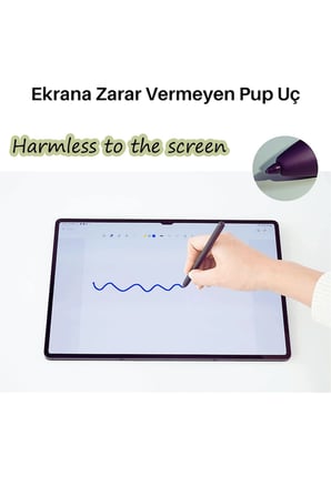 Fuchsia Galaxy Tab S9 FE / S9 FE+ Uyumlu S Pen Stylus Kalem – Basınç Hassasiyeti, Eğim Algılama, Palm Rejection, Şarjsız Kullanım