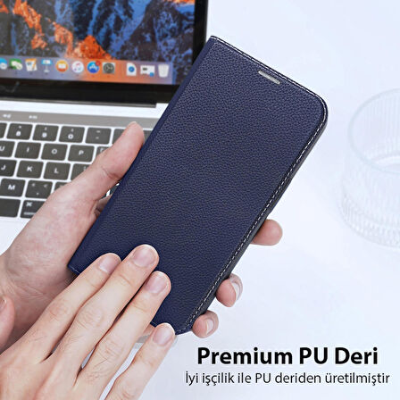 Dux Ducis iPhone 14 Pro 6.1 Kılıf Skin X2 Series PU Deri Manyetik Kapaklı Kılıf Magnetic Folio Case