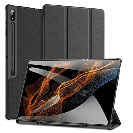Dux Ducis Samsung Galaxy Tab A8 2021 10.5 (X200-X205) Kılıf Kalem Bölmeli Standlı Domo Series