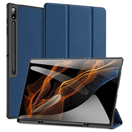 Dux Ducis Samsung Galaxy Tab A8 2021 10.5 (X200-X205) Kılıf Kalem Bölmeli Standlı Domo Series