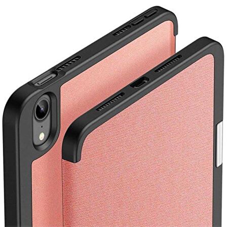 Dux Ducis iPad Mini 6 (2021) Kılıf Kalem Bölmeli Standlı Domo Series PEMBE