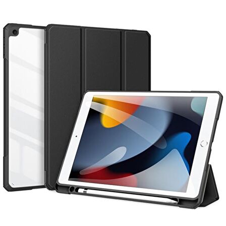 Dux Ducis iPad 7-8 10.2 (2019,2020,2021) Kılıf Kalem Bölmeli Toby Series SİYAH