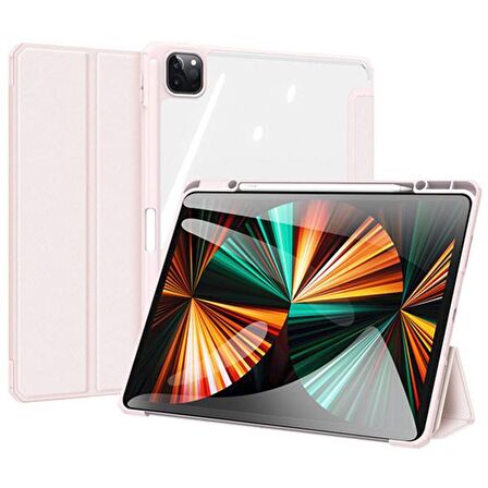 Dux Ducis iPad Pro 11 (2018,2020,2021) Kılıf Kalem Bölmeli Toby Series PEMBE