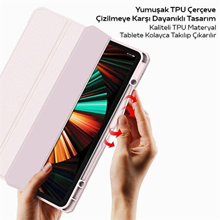 Dux Ducis iPad Pro 11 (2018,2020,2021) Kılıf Kalem Bölmeli Toby Series PEMBE