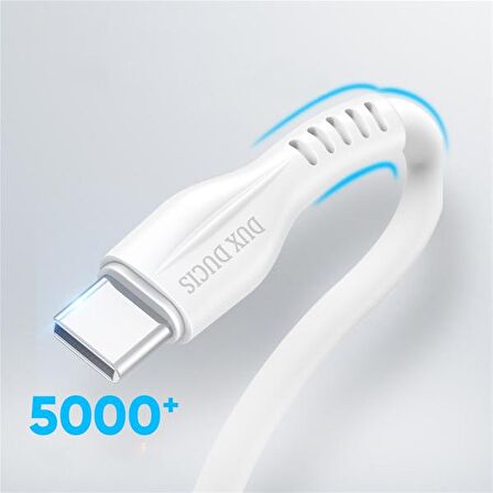DUX DUCİS Type-C PD 60W QC4.0 Hızlı Şarj Kablosu 1 Metre BEYAZ
