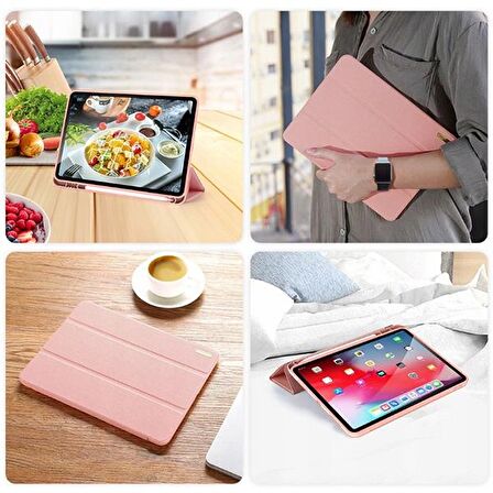 DUX DUCİS iPad Air 4 10.9 Kılıf Kalem Yerli Soft Tpu Mıknatıslı Kılıf (Domo)