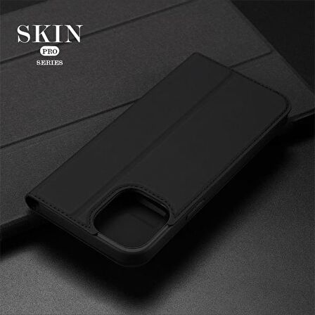 DUX DUCİS İPhone 12- 12 Pro Kılıf Kapaklı Flip Cover Kılıf Skin Pro Series Kılıf SİYAH