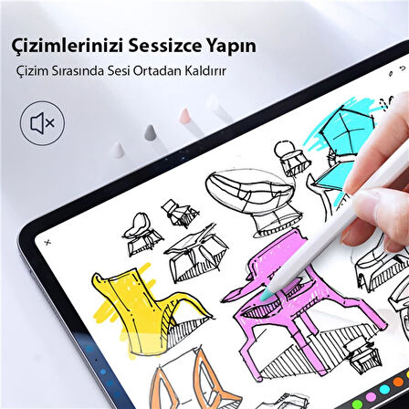 Dux Ducis Apple Pencil İçin Renkli Kalem Ucu 10x (Çok Renkli)
