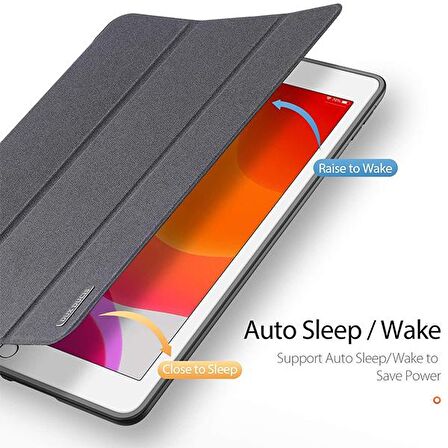 DUX DUCİS iPad 7th Gen 10.2 2019 Kılıf Kalem Yerli Soft Tpu Mıknatıslı Domo Kılıf SİYAH
