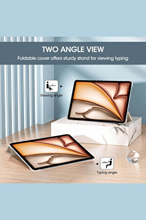 iPad Air 13 A2898 / A2899 / A2900 Uyumlu Özel Üretilmiş Oval Kameralı Akıllı Tablet Kılıfı