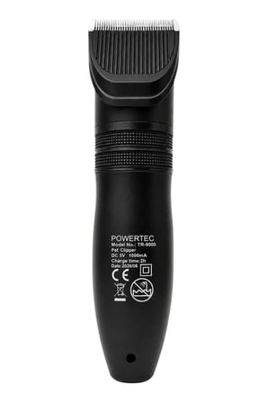 Powertec TR-9000 Kedi Köpek Tıraş Makinesi Seti Pet Evcil Hayvan Tüy Kesme (Makas ve Metal Tarak Hediyeli)