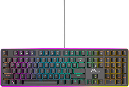 Royal Kludge RK918 Red Switch Siyah PBT RGB Kablolu US Gaming Mekanik Klavye
