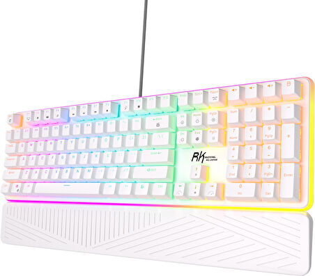 Royal Kludge RK918 Red Switch Beyaz PBT RGB Kablolu US Gaming Mekanik Klavye