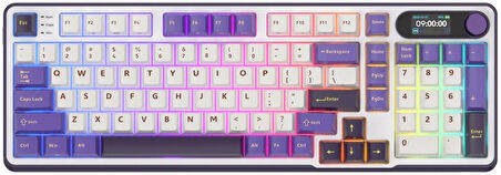 Royal Kludge S98 Beyaz-Mavi RGB Kablosuz US Gaming Klavye