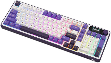 Royal Kludge S98 Beyaz-Mavi RGB Kablosuz US Gaming Klavye