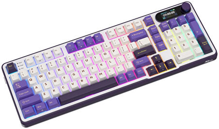Royal Kludge S98 Beyaz-Mavi RGB Kablosuz US Gaming Klavye