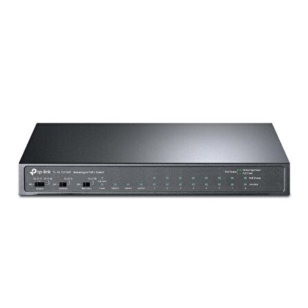 TP-LINK TL-SL1311MP 8 PORT 10/100 + 2 PORT GIGABIT +1 PORT SFP YONETILEMEZ POE SWITCH