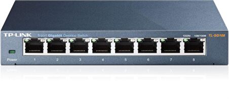 TP-LINK TL-SG108 8 PORT M.Ü G.BIT SWITCH,ÇELİK