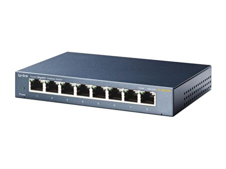 TP-LINK TL-SG108 8 PORT M.Ü G.BIT SWITCH,ÇELİK