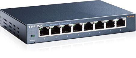 TP-LINK TL-SG108 8 PORT M.Ü G.BIT SWITCH,ÇELİK